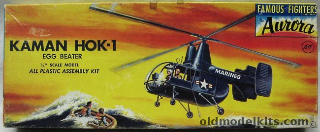 Aurora 1/50 Kaman Hok-1 Egg Beater - US Air Force / Army / Marines / Navy, 505-69 plastic model kit